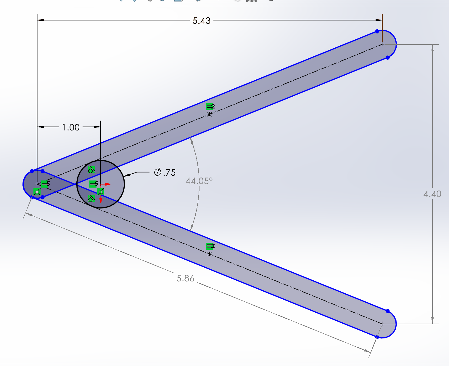 Nutcracker force diagram showing mechanical advantage calculation